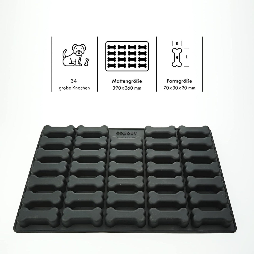 Collory grosse Knochen (7cm) Silikon Backform, Knochenbackform für Hundekekse und Hundeleckerlies, P