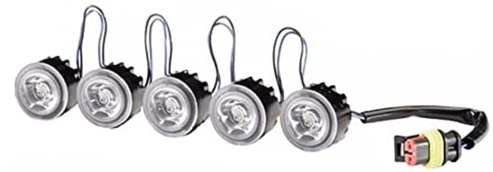 HELLA - LED-Tagfahrleuchtensatz - LEDayFlex - 12/24V - rund - Einbau - Lichtscheibenfarbe: glasklar