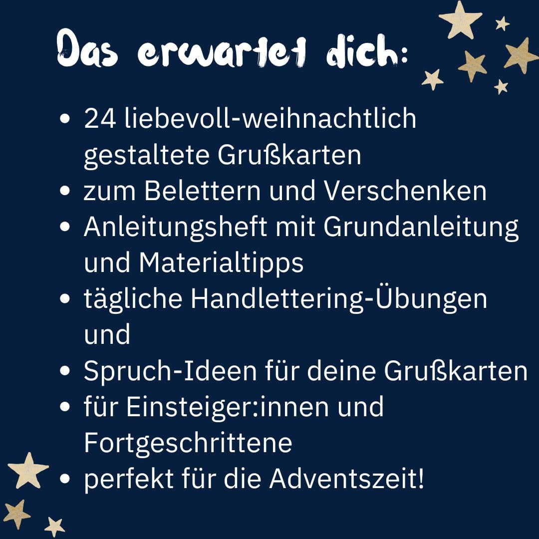 In der Weihnachtsletterei. Adventskalender: Handlettering Adventskalender. Mit 24 Grusskarten und tä