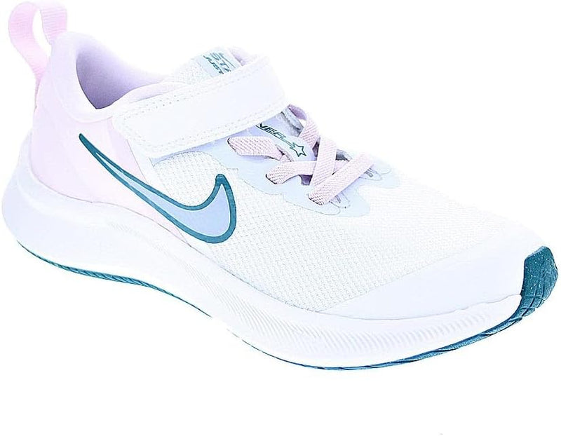 Nike Jungen Star Runner 3 Sneaker 21 EU Weiss Kobalt Bliss Pearl Pink, 21 EU Weiss Kobalt Bliss Pear