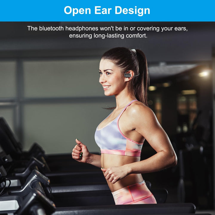 eppfun Open Ear Kopfhörer Bluetooth 5.4, Bluetooth Headset mit Noise-Cancelling Mikrofon, Wireless H