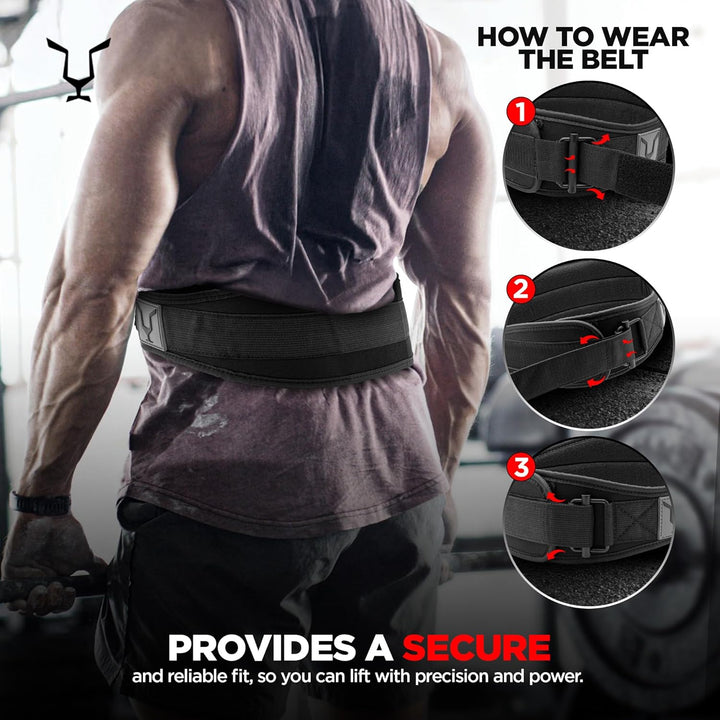 JAG Gewichthebergürtel Herren und Damen - Auto Lock Lifting Belt mit Zughilfen Bodybuilding für Kraf