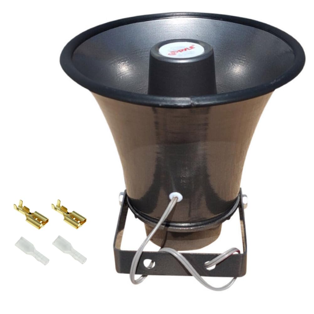 GK SOUND 1 Megaphon PHSP8K Grauer Hornlautsprecher für drinnen und draussen, 50 Watt maximale Impeda