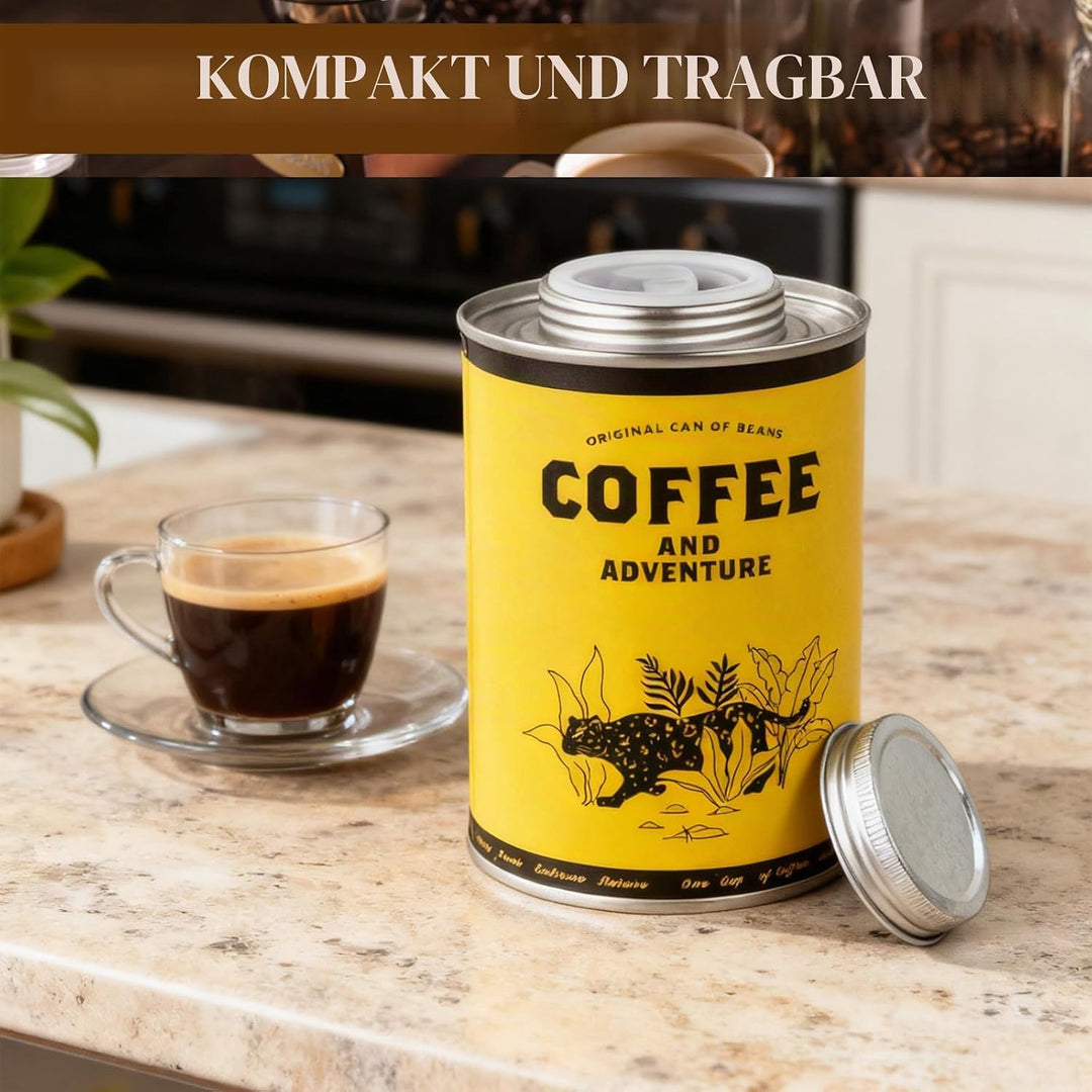 Kaffeedose Luftdicht 620 ml Aufbewahrung-Metalldose Vorratsbehälter für Lebensmittel, Runde Kaffeepa