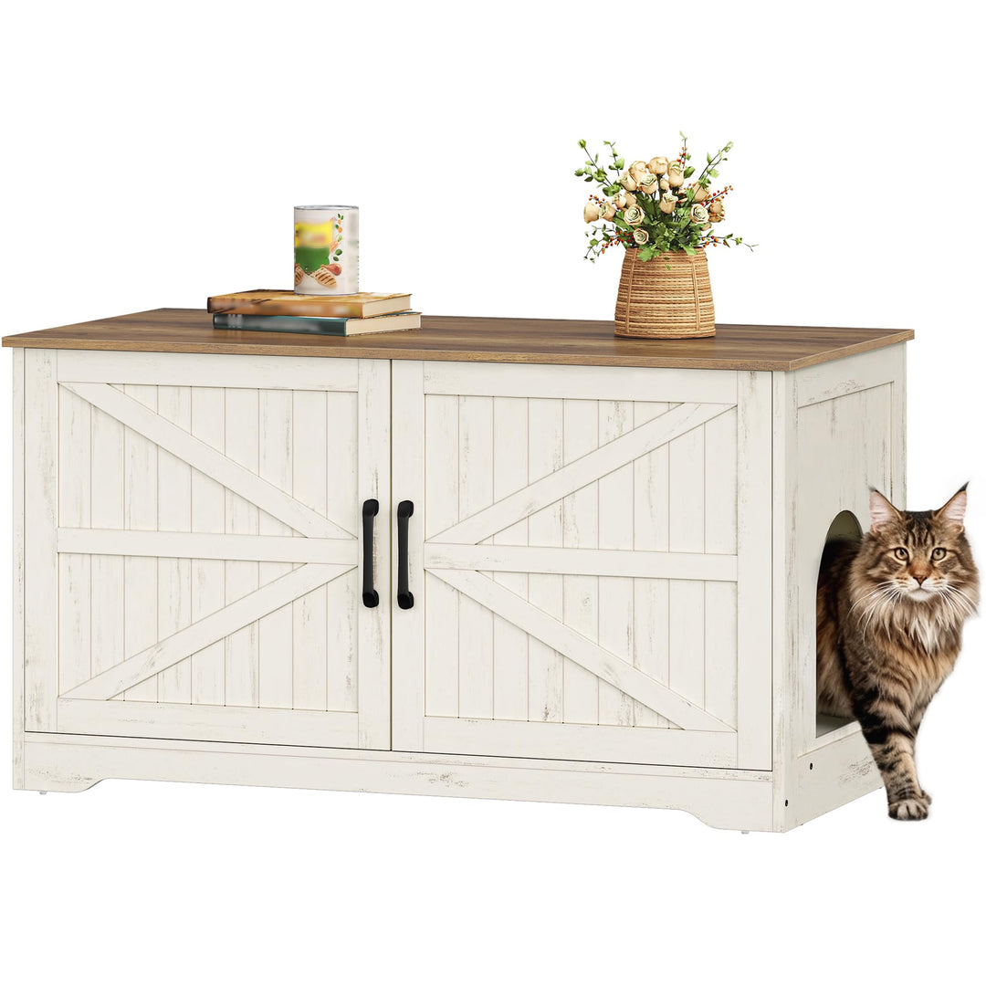 Katzenklo Schrank, Katzenklo Versteckt Schrank Möbel, Katzenhaus Holz, Katzenschrank Beistelltisch m
