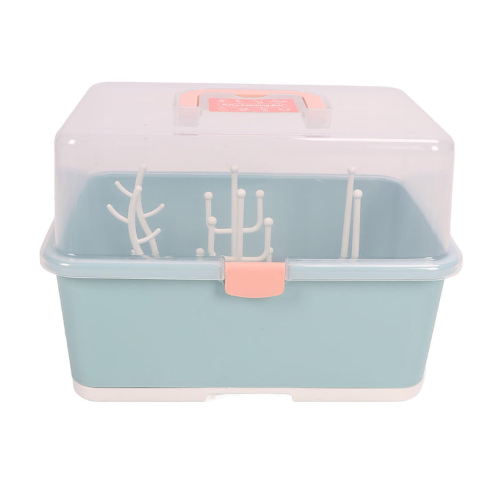 Babyflaschen-Wäscheständer, Aufbewahrungsbox, Organizer mit Staubschutzhülle für das Zuhause von Bab