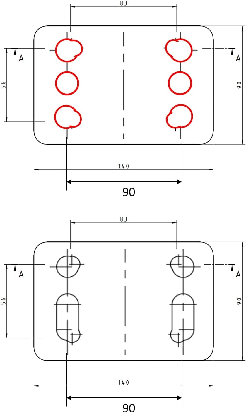 XIMPLIO Adapter Verlängerung Hakenverlängerung für Flanschkugel Anhängerkupplung AHK mit ABE (75 mm)