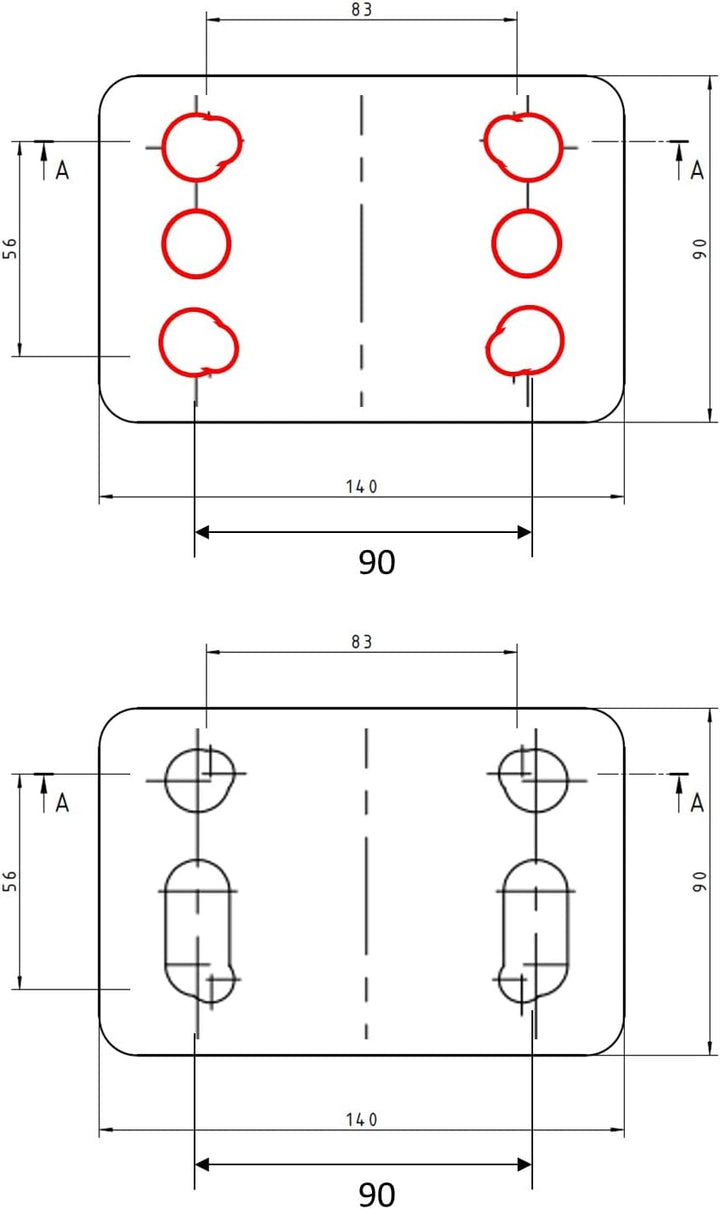 XIMPLIO Adapter Verlängerung Hakenverlängerung für Flanschkugel Anhängerkupplung AHK mit ABE (75 mm)