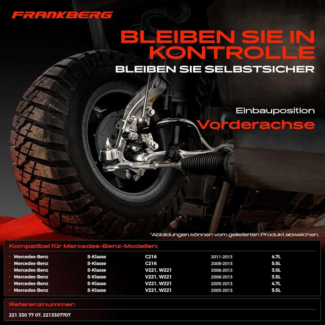 Frankberg Querlenker Vorne Links Unten Hinten Kompatibel mit S-Klasse W221 S320 S350 S450 S500 2005-