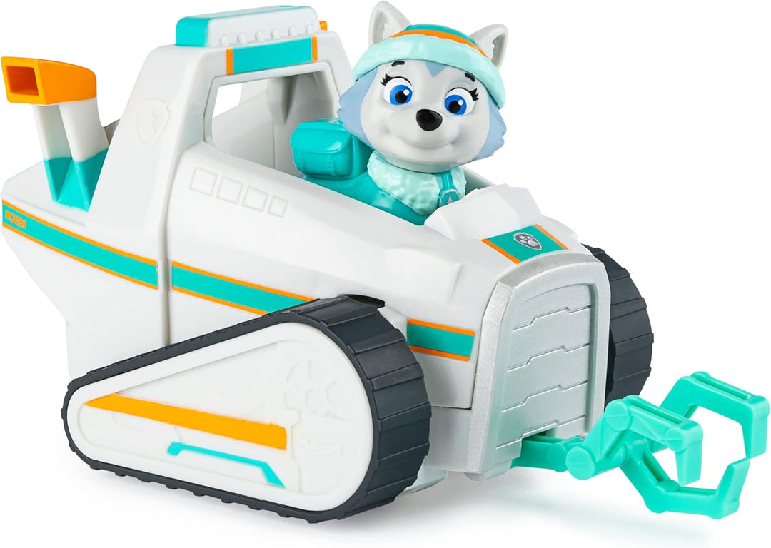 PAW PATROL, Schneeraupe-Fahrzeug mit Everest-Figur (Basic Vehicle/Basis Fahrzeug), Spielzeugauto, ab