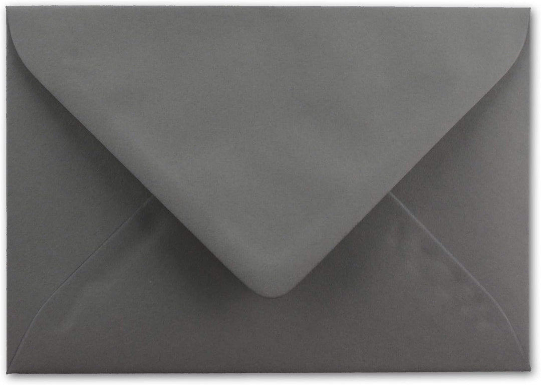 Briefumschläge in Anthrazit-Grau/Dunkelgrau - 50 Stück - DIN C5 Kuverts 22,0 x 15,4 cm - Nassklebung