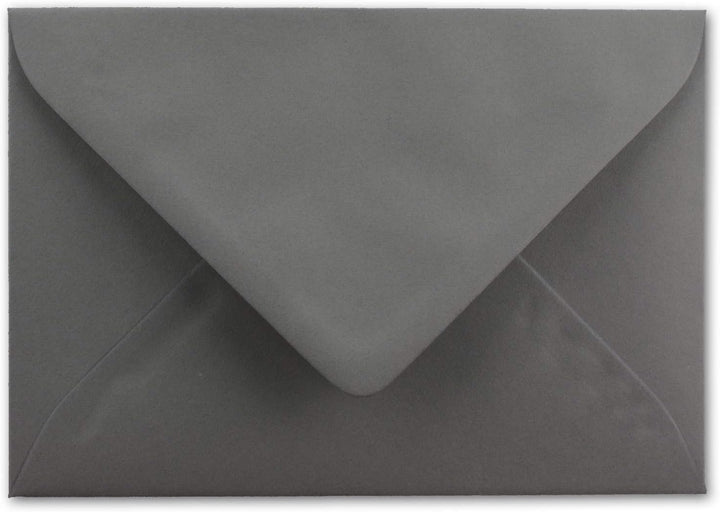 Briefumschläge in Anthrazit-Grau/Dunkelgrau - 50 Stück - DIN C5 Kuverts 22,0 x 15,4 cm - Nassklebung