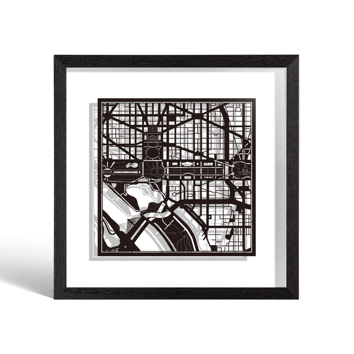 O3 DESIGN STUDIO - Marco de Papel para mapas, 22,8 x 22,8 cm, en Caja de Regalo, Fondo, autocambiant