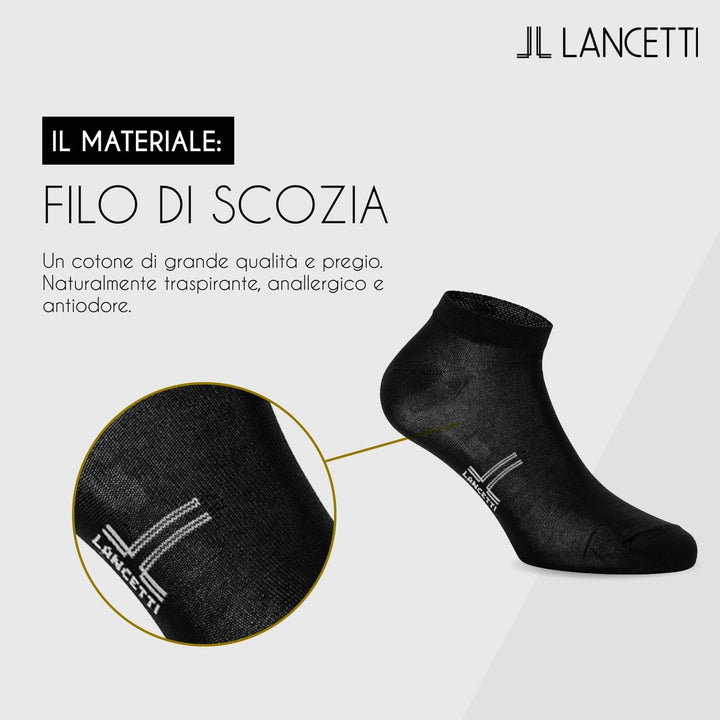 LANCETTI 6 Paar Socken Geist frisch Schottland 35-38 Corto Schwarz, 35-38 Corto Schwarz