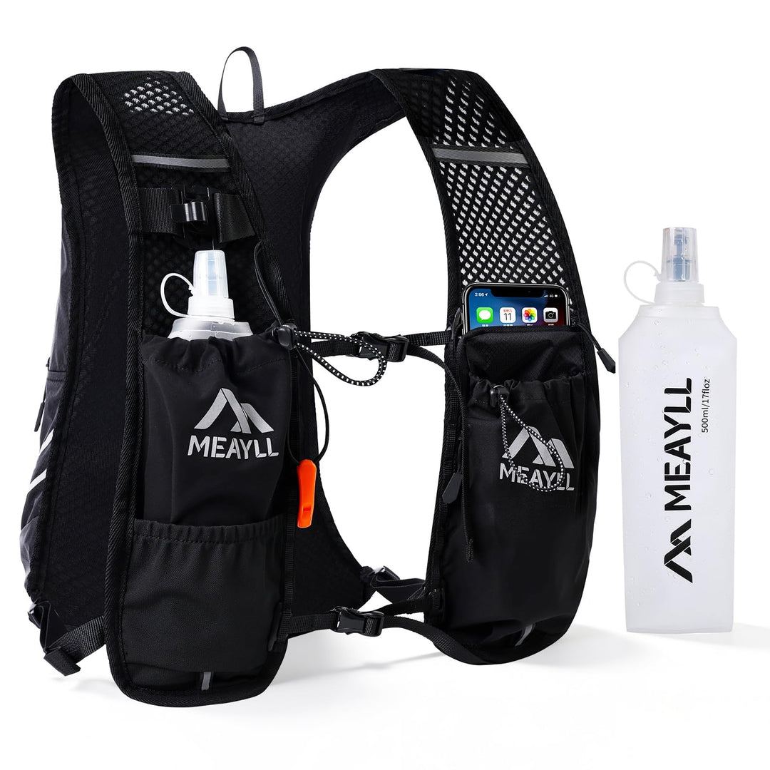 Laufweste für Damen & Herren mit 500 ml TPU Trinkflasche – Leichter und bequemer Laufrucksack, 7 L V