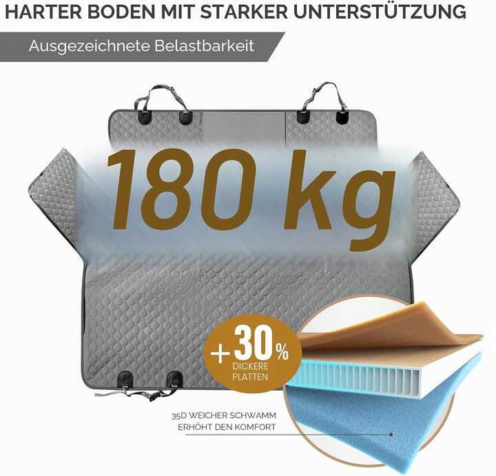 XL LKW-Rücksitzverlängerung für Hunde, grosse harte Unterseite, Hundeautositzbezug für Rücksitz, rob