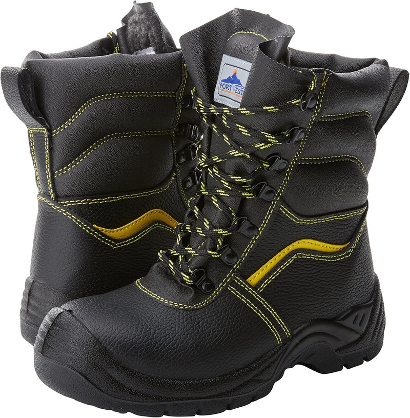 Portwest Steelite Fellgefütterter Sicherheitsstiefel S3 CI, Grösse: 40, Farbe: Schwarz, FW05BKR40 40