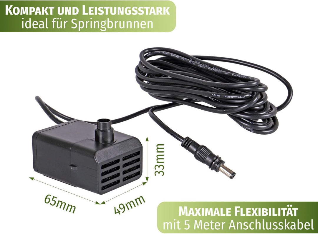 CLGarden Solar Springbrunnenpumpe NASP4-S Set mit Akku LED Beleuchtung Schlauch Pumpe für Springbrun