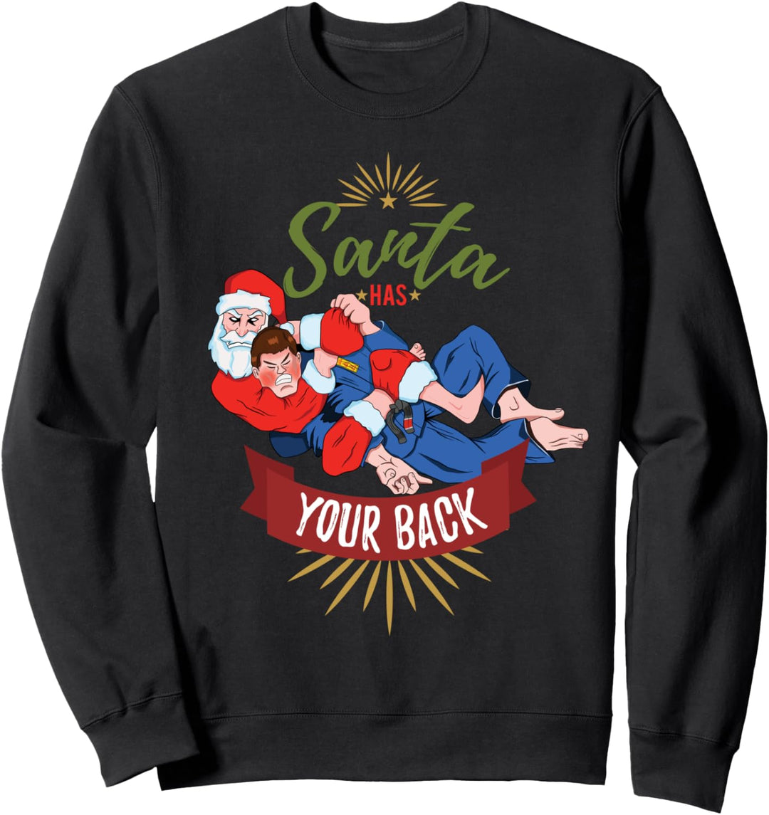 Brazilian Jiu-jitsu - Santa clause has your back Sweatshirt