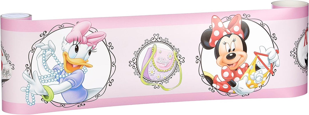 AG Design Disney Mickey Mouse Bordüre, Selbstklebende Folie, Mehrfarbig, 500 x 14 cm 500 x 14 cm Meh