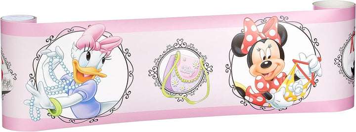 AG Design Disney Mickey Mouse Bordüre, Selbstklebende Folie, Mehrfarbig, 500 x 14 cm 500 x 14 cm Meh