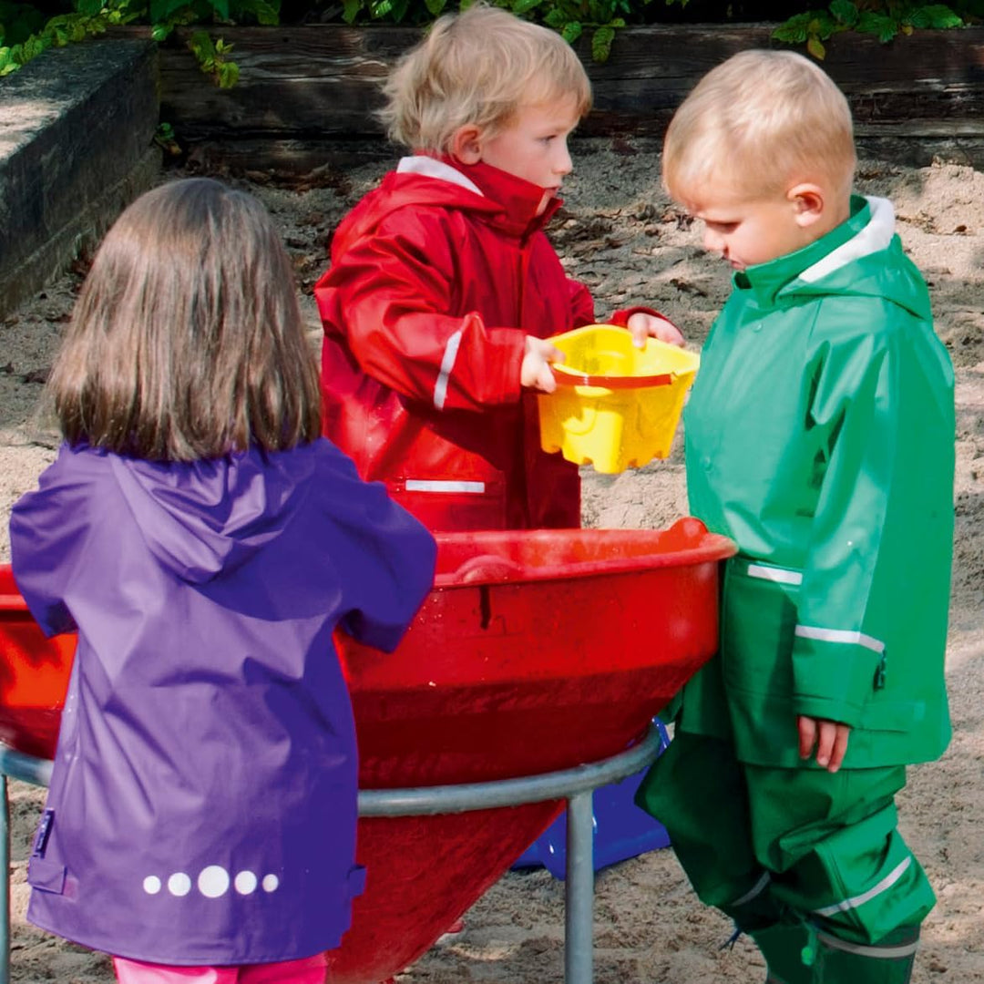 Playshoes Unisex Kinder Regenjacke Wind-und wasserdicht Regenmantel Regenbekleidung 74 Grün, 74 Gr&#