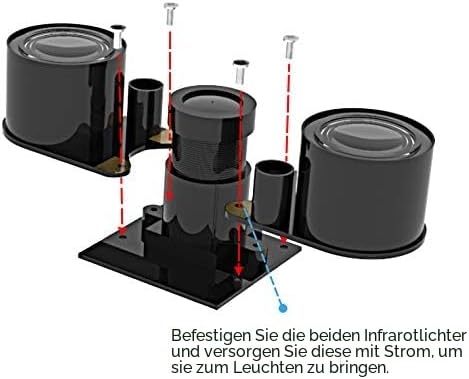 CUQI für Raspberry-Pi-Infrarot-Nachtsicht-IR-Kamera mit Acryl-Halter-Fall, Einstellbarer Fokus-Webca