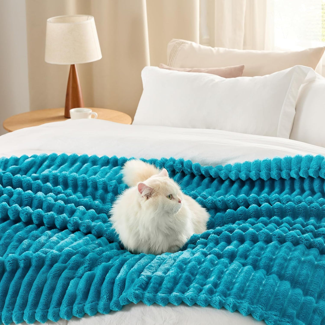BEDSURE Kuscheldecke für Zimmer Deko - Wolldecke &amp; Fleecedecke, Sofadecke, Weiche Warme Grobe Kordde