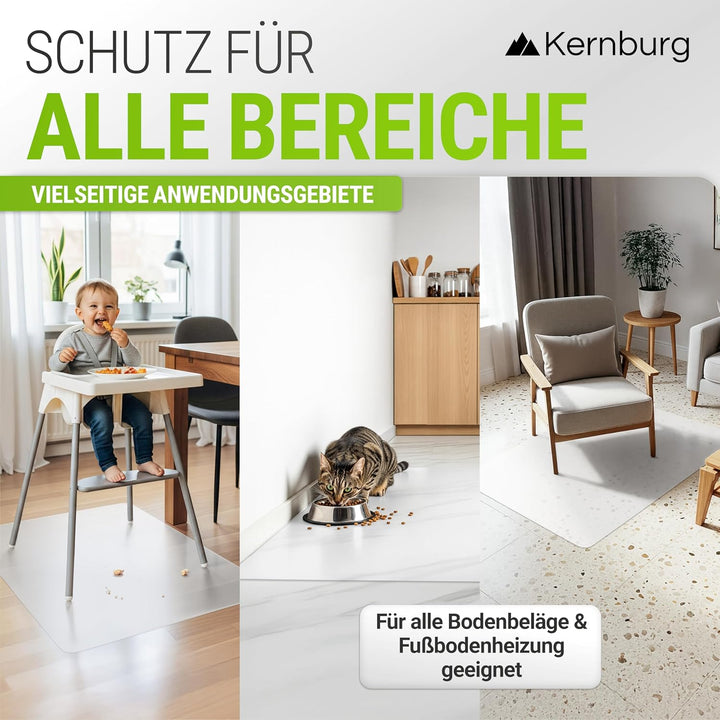 Bodenschutzmatte für Bürostühle – transparente Schreibtischstuhl-Unterlage für Laminat, Parkett & Fl