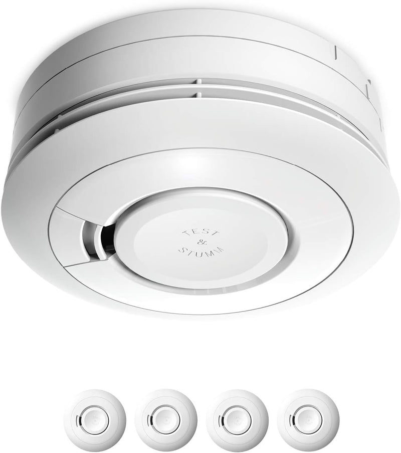 Ei Electronics Ei650 Rauchwarnmelder, Rauchmelder im 4er Set, Stand-alone-Gerät mit Batterie für 10