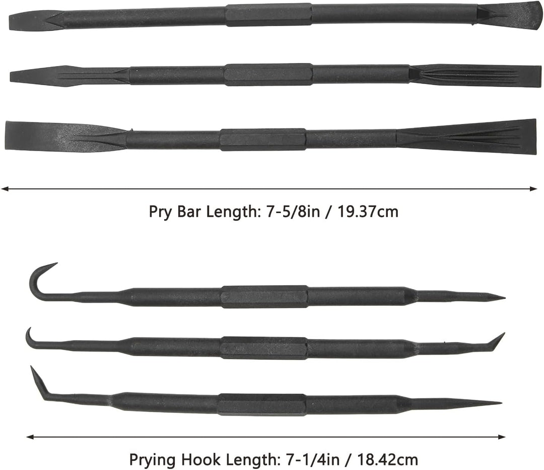 6PCS Set Neugierigen Bar Haken Set Doppelseitige ABS Kunststoff Schwarz Entfernen O Ring Dichtung Zu