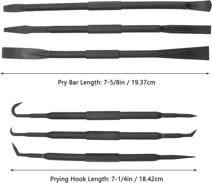 6PCS Set Neugierigen Bar Haken Set Doppelseitige ABS Kunststoff Schwarz Entfernen O Ring Dichtung Zu