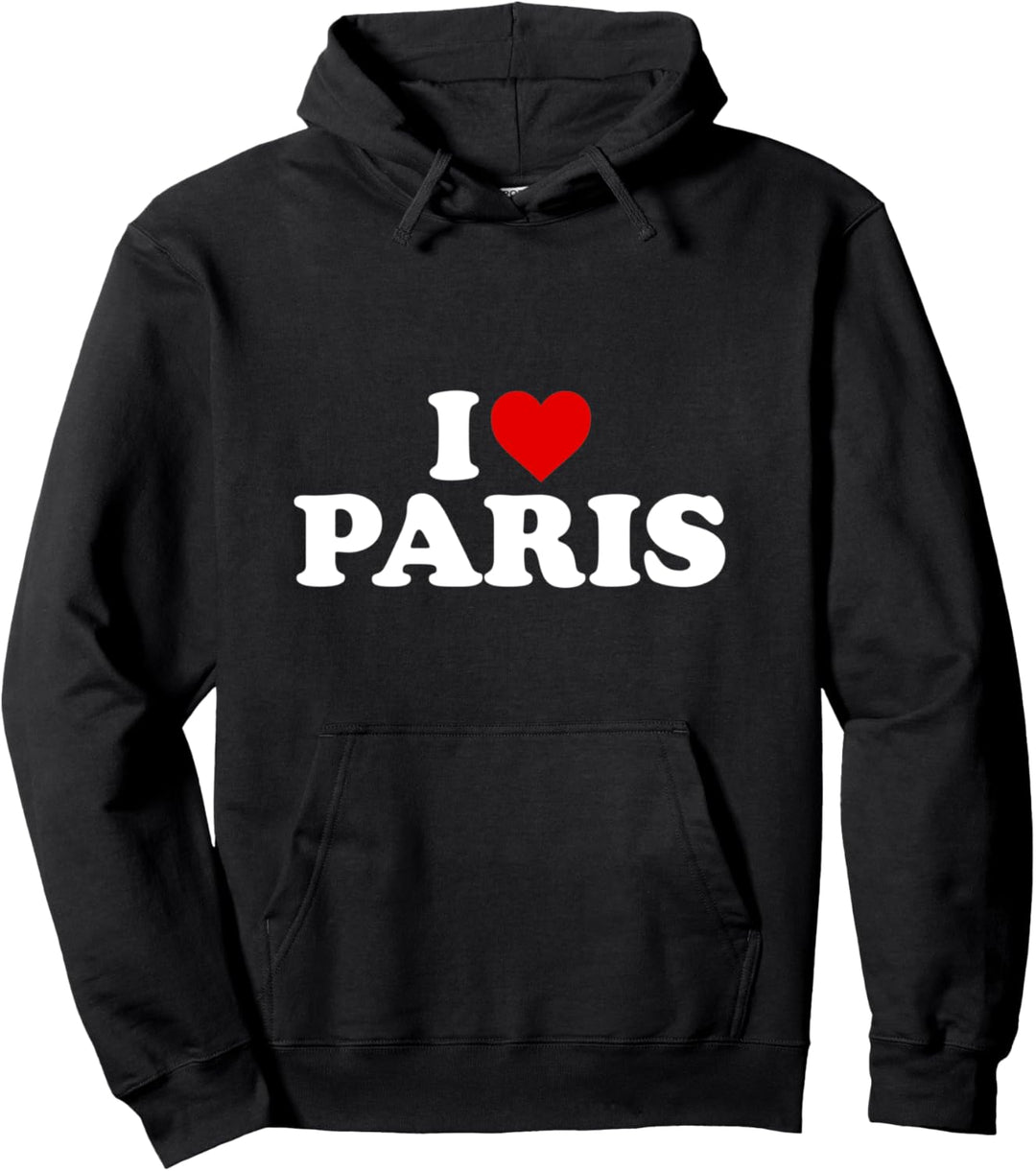 I Love Paris Herz Pullover Hoodie