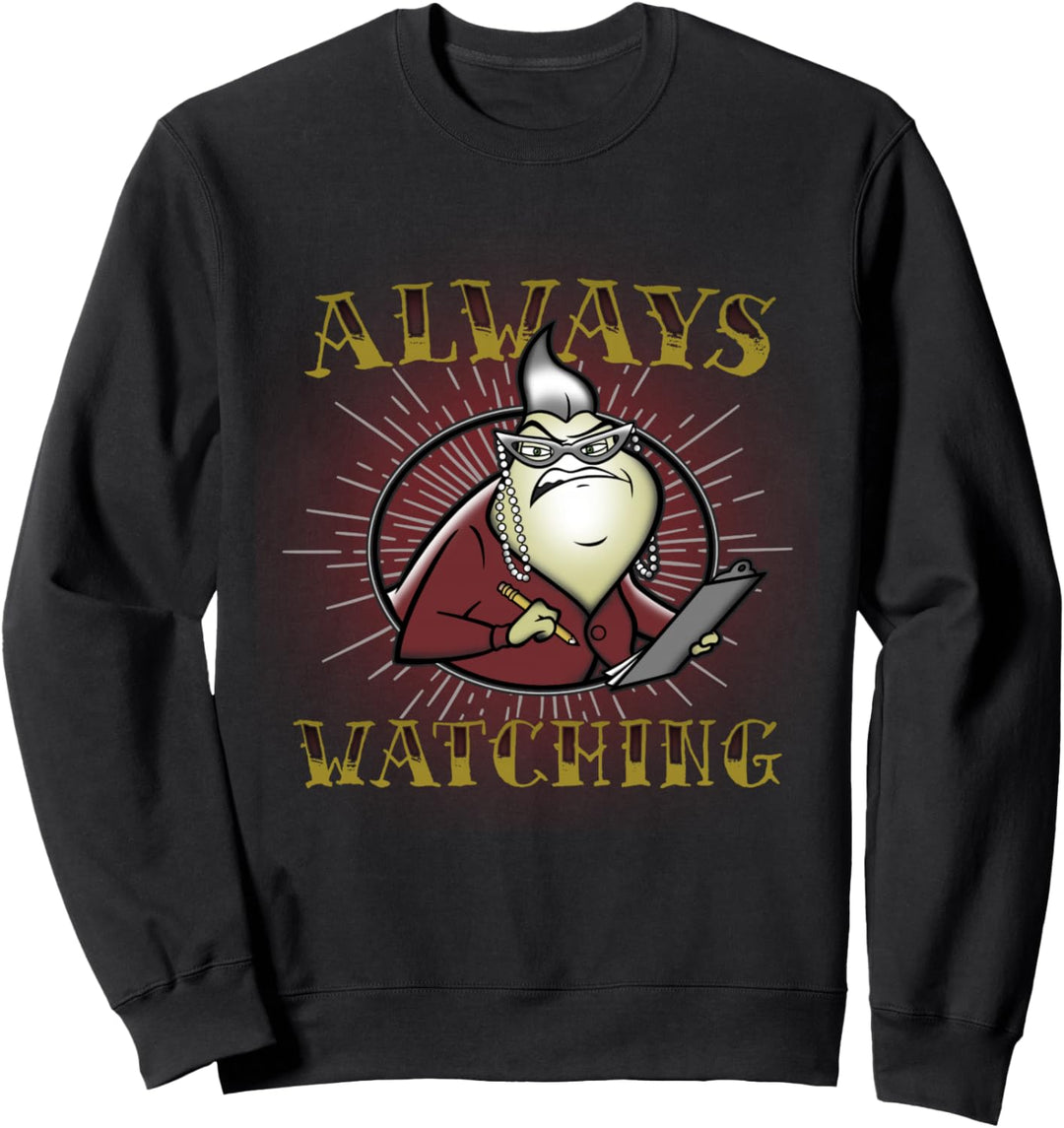 Disney Pixar Monsters Inc. Roz Always Watching Portrait Sweatshirt