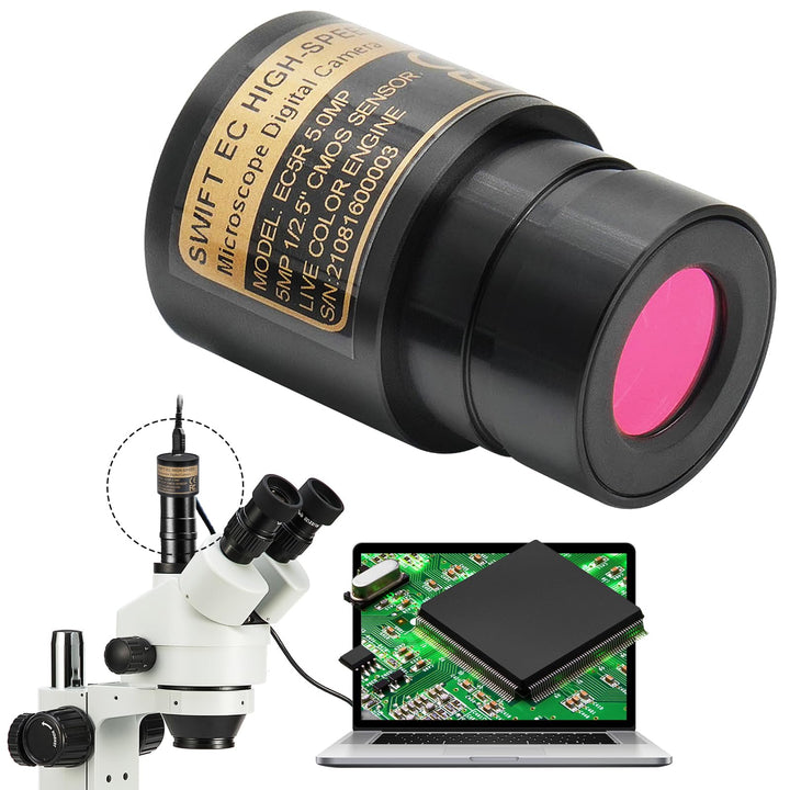 SWIFT EC5R Mikroskop Digital Okular Elektronisches Okular Biologisches Mikroskop Kompatibel, 5 Megap