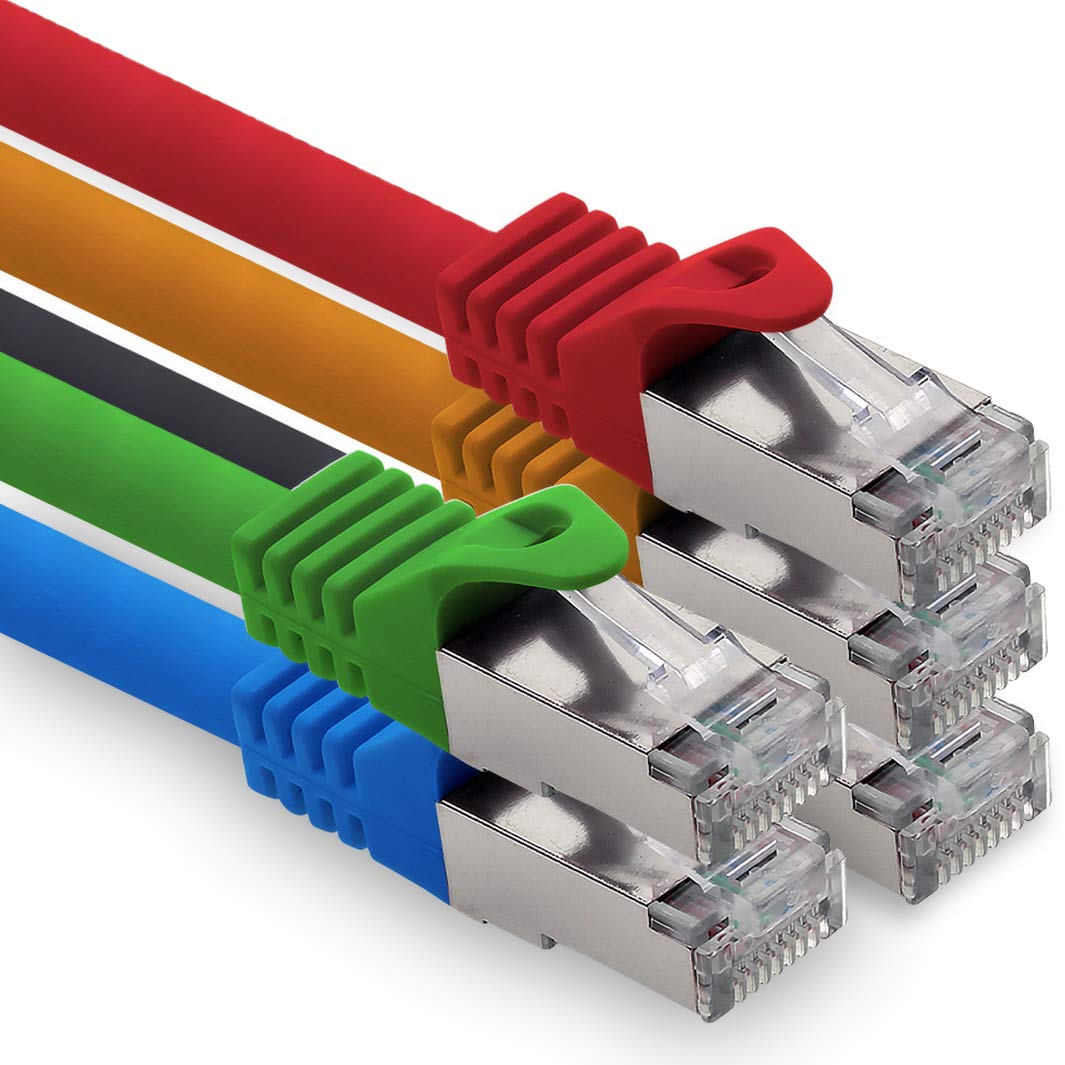 1,5m - 5 Farben 02 CAT.7 Computer Ethernet Kabel Netzwerkkabel (Rohkabel) Patchkabel S-FTP LSZH PIMF