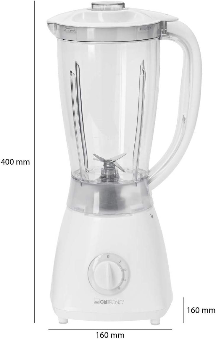 Clatronic Standmixer | Universalmixer | 1,5 Liter | Mixer | Edelstahlmesser | Zerkleinern, Shaken un