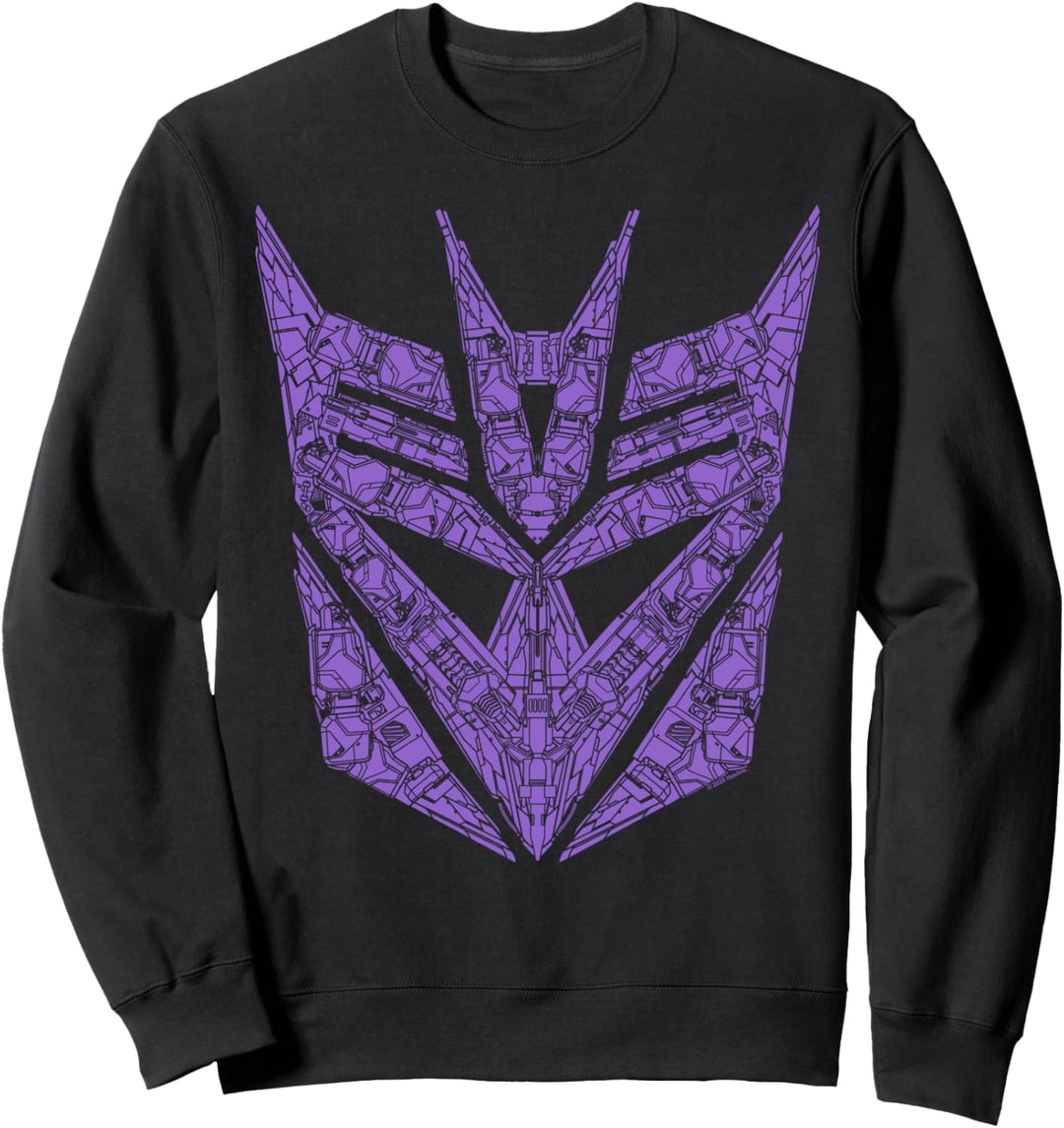 Transformers Decepticons Purple Icon Filled Logo Sweatshirt