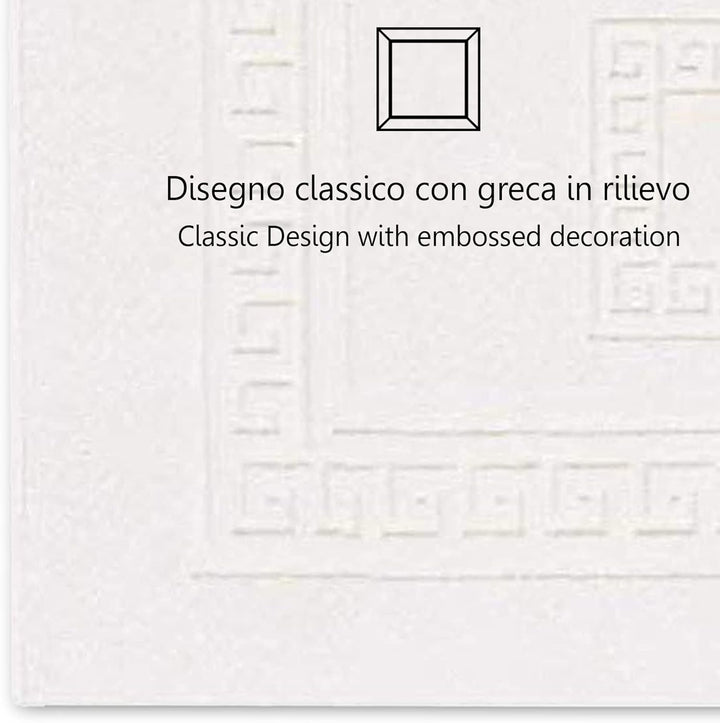 HomeLife Badezimmerteppich Weiss, 60X90 - Badematte saugstark - Maschinenwaschbarer Badteppich - Bad