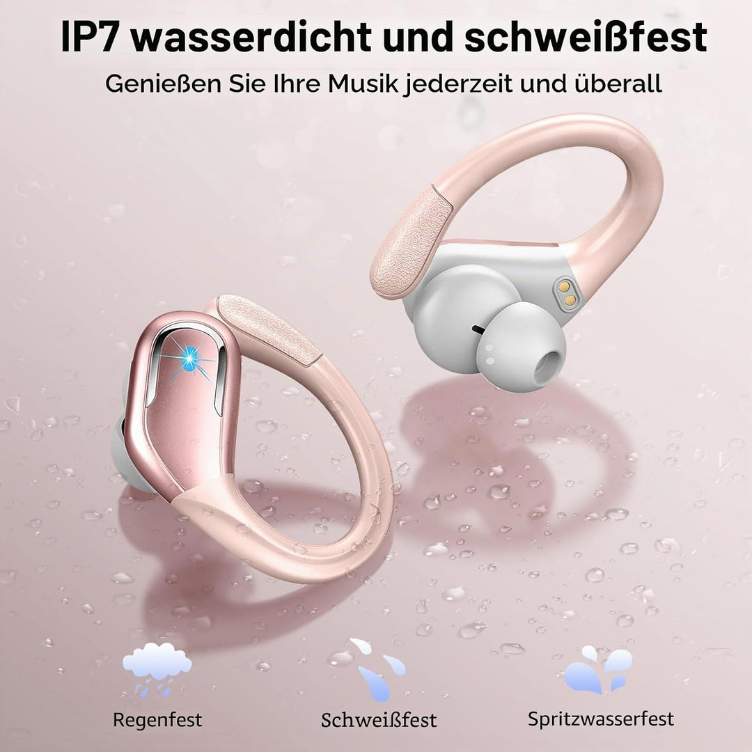 Bluetooth Kopfhörer Sport, 75Std Kopfhörer Kabellos Bluetooth 5.4, 3D Stereo, In Ear Kopfhörer 4 ENC