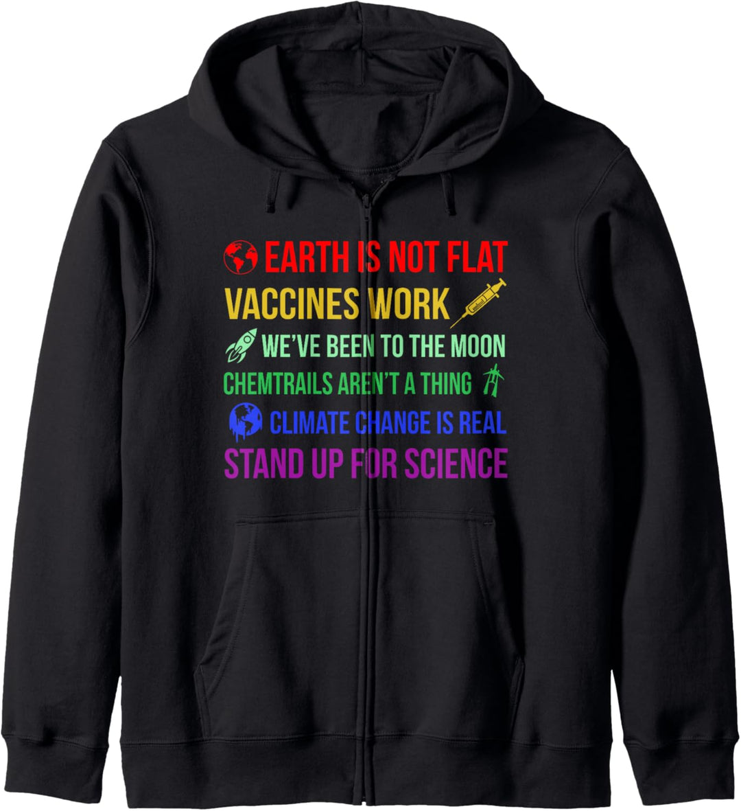 Vaccines Work Earth Is Not Flat Vaccinations Health Gift Kapuzenjacke