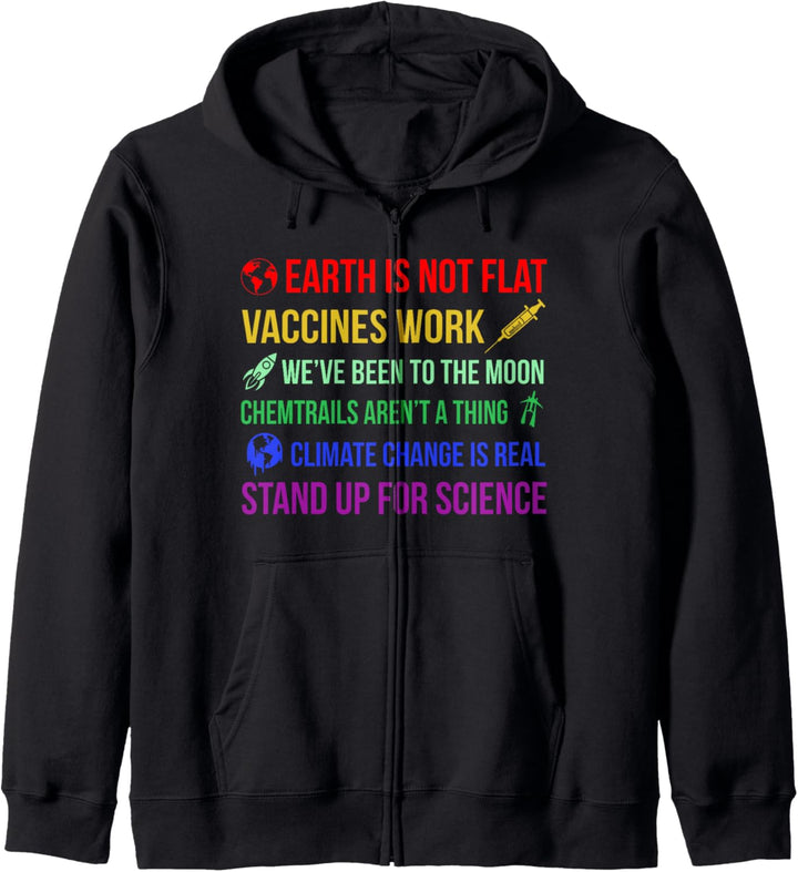 Vaccines Work Earth Is Not Flat Vaccinations Health Gift Kapuzenjacke