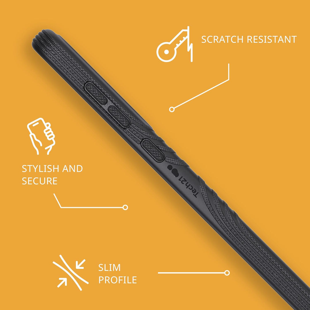 tech21 Evo Tactile Schutzhülle für Samsung Galaxy S23 Plus, 4,8 m Fallschutz, Schwarz Galaxy S23+ Sc
