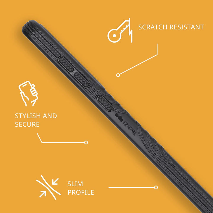 tech21 Evo Tactile Schutzhülle für Samsung Galaxy S23 Plus, 4,8 m Fallschutz, Schwarz Galaxy S23+ Sc
