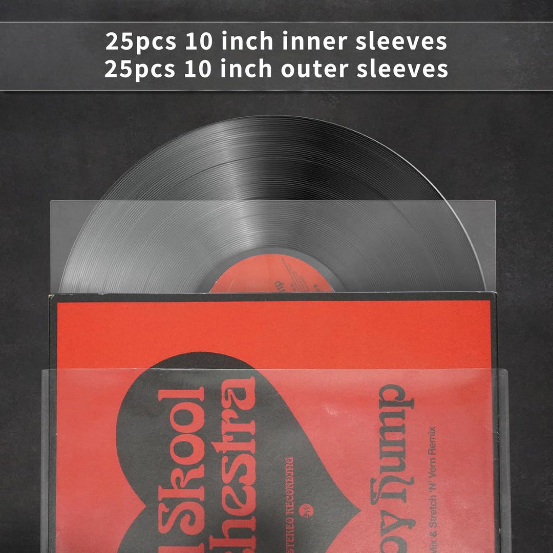 MayRecords 25,4 cm (10 Zoll) Vinyl-Schallplatten-Innenhüllen und Aussenhüllen, antistatische Kunstst