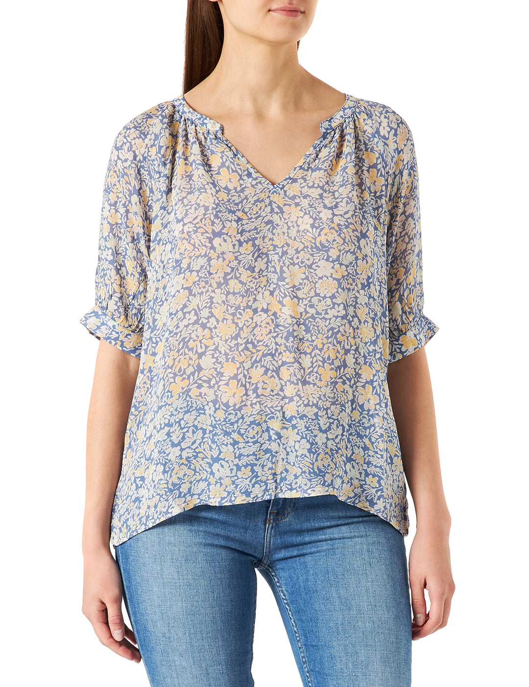 PART TWO Damen Popsypw Bl Relaxed Fit Blouse 30 Riviera Painted Summer Flower, 30 Riviera Painted Su