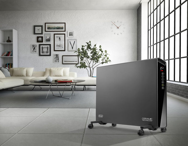 De'Longhi HX65L22 Konvektor, mobiler Heizkörper, schwarzgrau, für bis zu 65m³