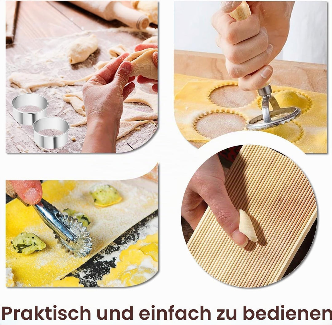 Manuelle Nudelmaschine, Werkzeugset für die Nudelherstellung, Nudeltrockengestell, Nudelwalze, Gnocc