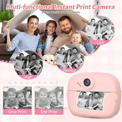 Kinderkamera Sofortbildkamera, Kamera für Kinder digitalkamera Kinder instant Camera 1080P 2,4 Zoll