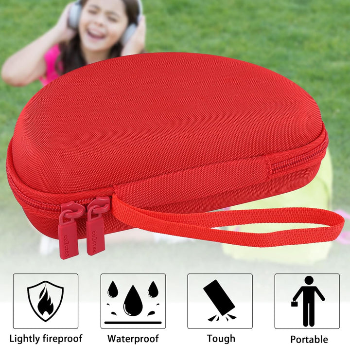 co2CREA Hart Tragbare Schutzhülle Etui Tasche für All-In-One Audioplayer Starterset Pini Rot Cookie